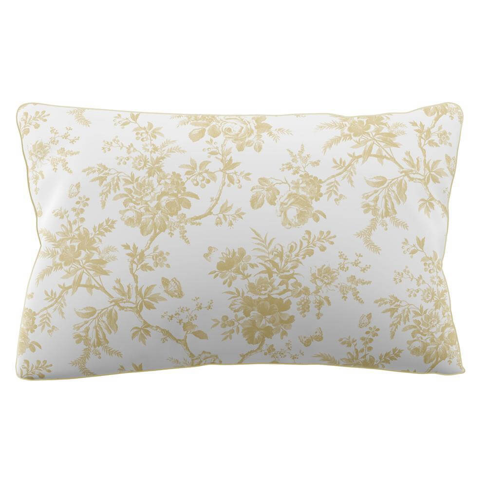 Laura Ashley Walled Garden Ochre Yellow Pair of Pillowcases